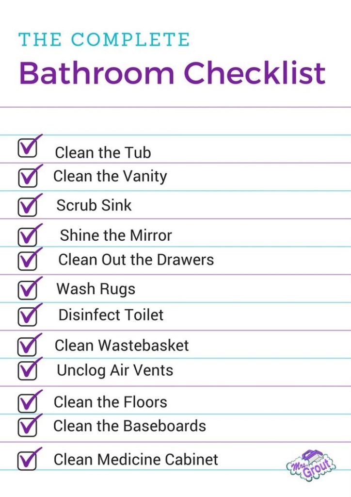 Weekly Bathroom Cleaning Checklist